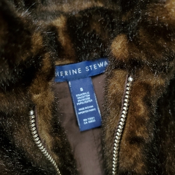 New Catherine Stewart Brown Soft Faux Fur Vest Sz S - Picture 9 of 15